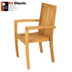 Flores Stacking Chair Teak Garden Furniture