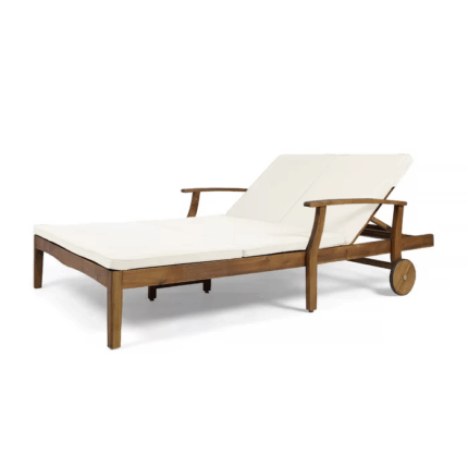 Antonia Double Sun Lounger Teak Garden Furniture