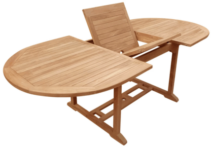 Dacia Oval Extension Table Teak Garden Furniture