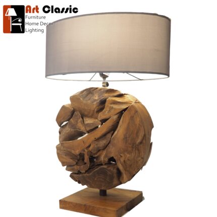 Recy Teak Lamp From Teak Root For Your Table Lamp